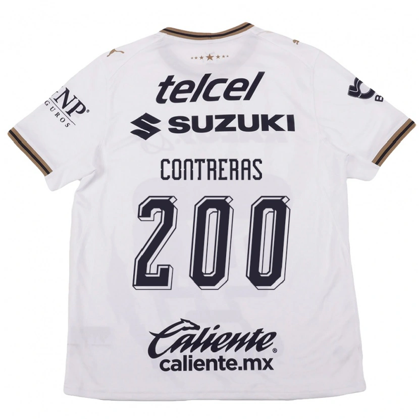Danxen Uomo Maglia Diego Contreras #200 Bianco Nero Marrone Kit Gara Away 2026/27 Maglietta