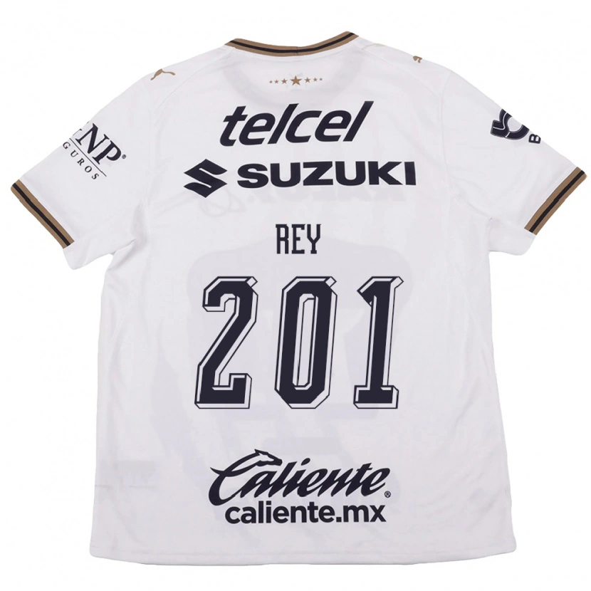 Danxen Uomo Maglia Santiago Rey #201 Bianco Nero Marrone Kit Gara Away 2026/27 Maglietta