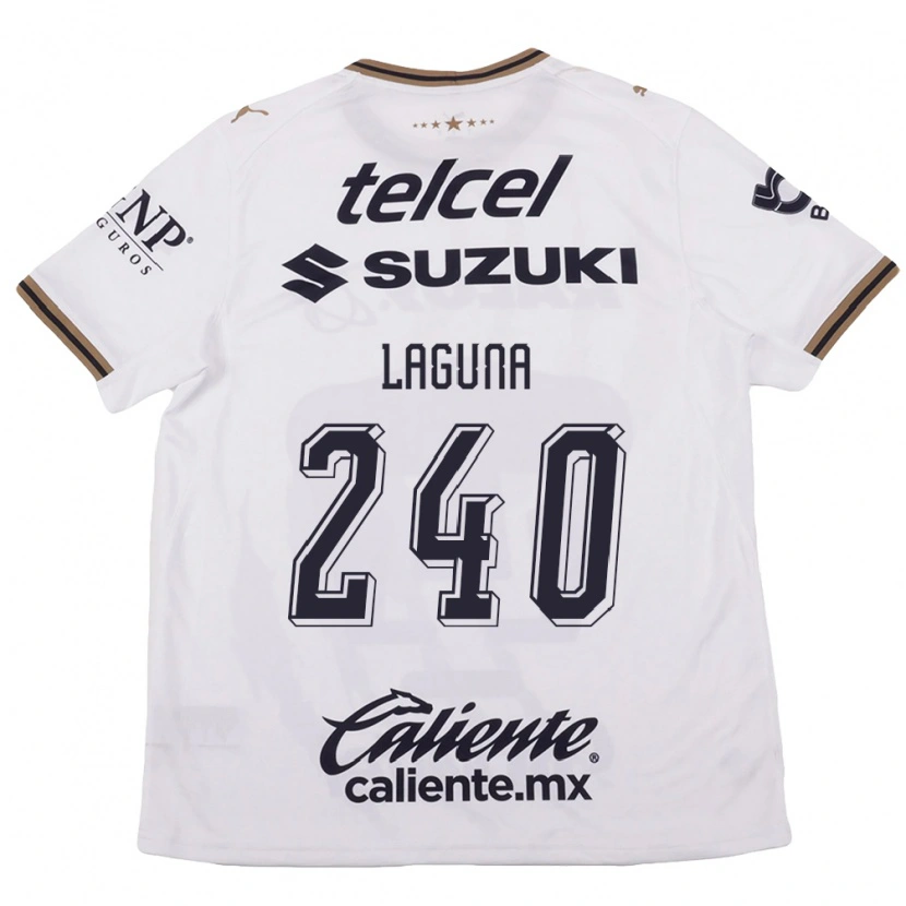 Danxen Uomo Maglia Diego Laguna #240 Bianco Nero Marrone Kit Gara Away 2026/27 Maglietta