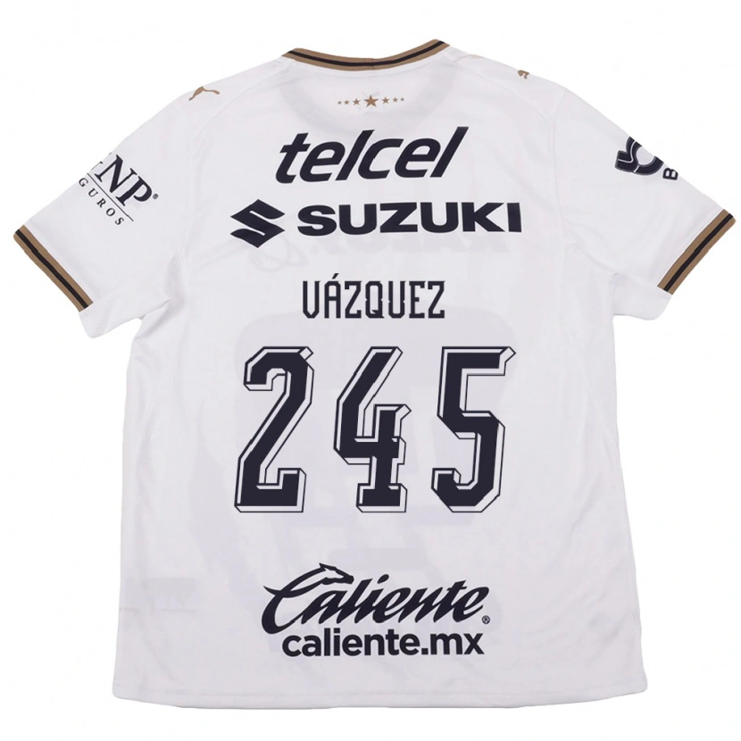 Danxen Uomo Maglia Austin Vázquez #245 Bianco Nero Marrone Kit Gara Away 2026/27 Maglietta