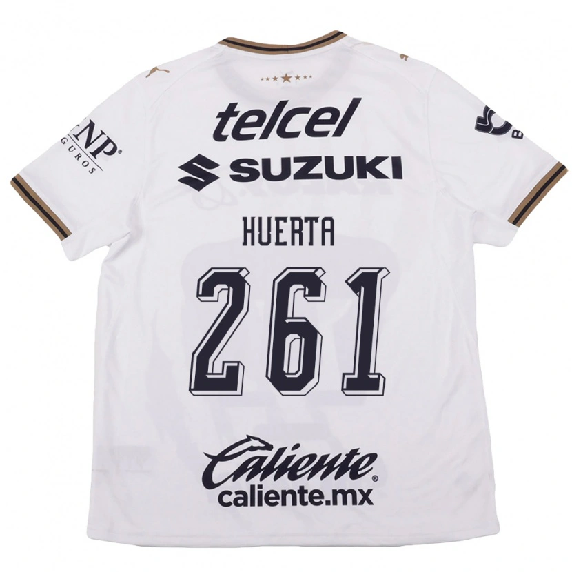 Danxen Uomo Maglia José Huerta #261 Bianco Nero Marrone Kit Gara Away 2026/27 Maglietta