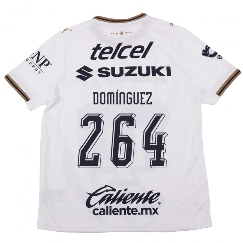 Danxen Uomo Maglia Gerardo Domínguez #264 Bianco Nero Marrone Kit Gara Away 2026/27 Maglietta