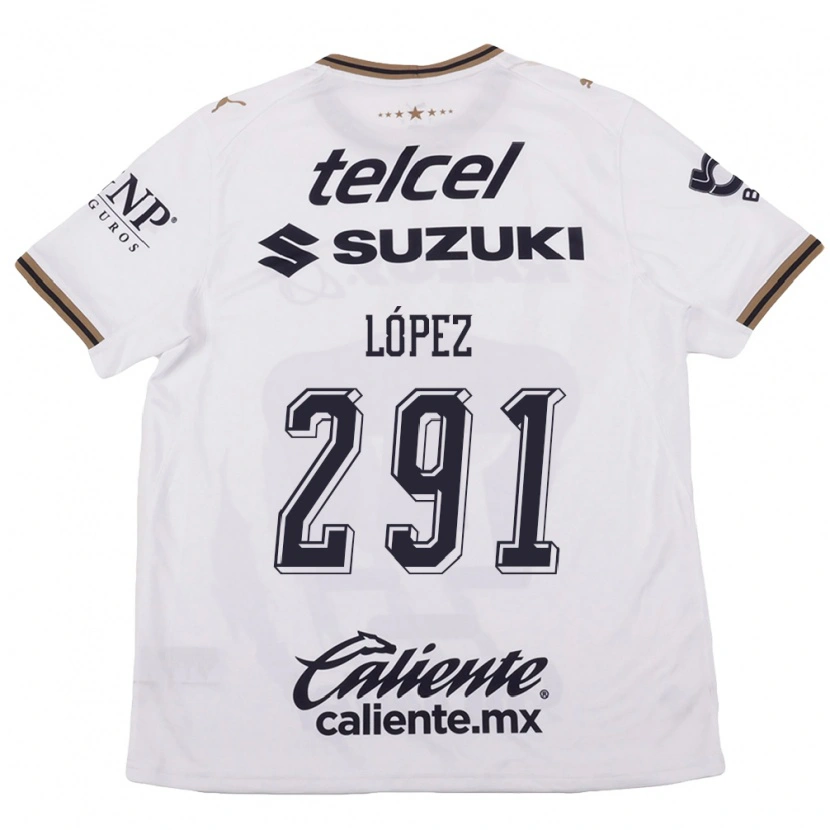 Danxen Uomo Maglia Javier López #291 Bianco Nero Marrone Kit Gara Away 2026/27 Maglietta