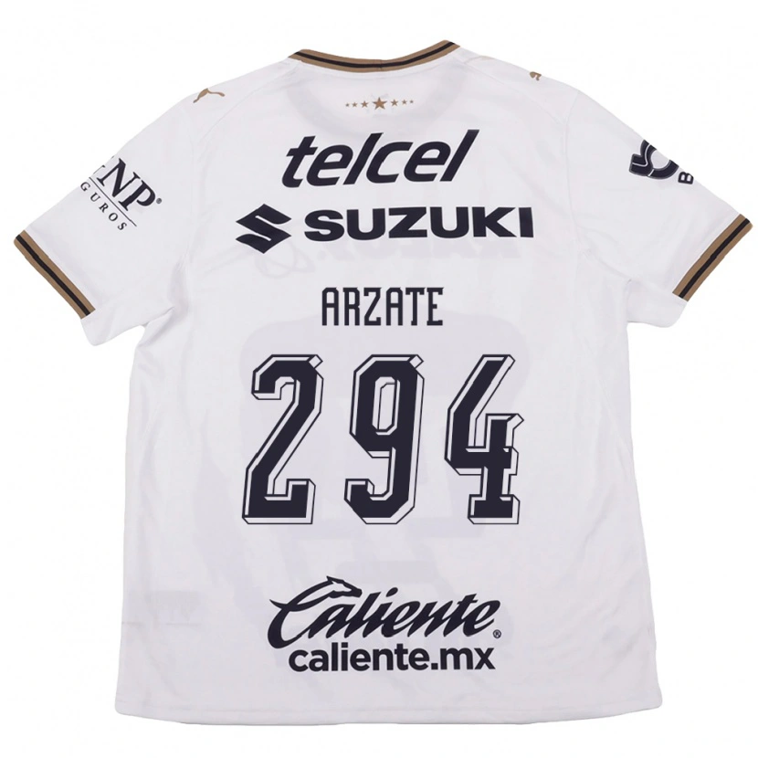 Danxen Uomo Maglia Aarón Arzate #294 Bianco Nero Marrone Kit Gara Away 2026/27 Maglietta