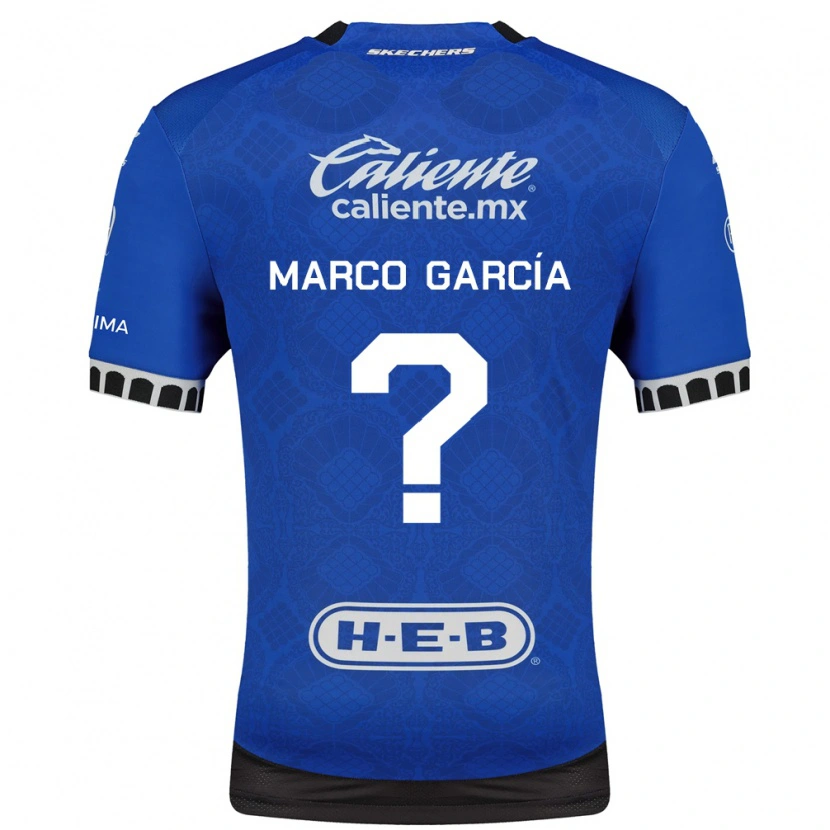 Danxen Uomo Maglia Marco Garcia #0 Blu Reale Bianco Nero Kit Gara Away 2026/27 Maglietta