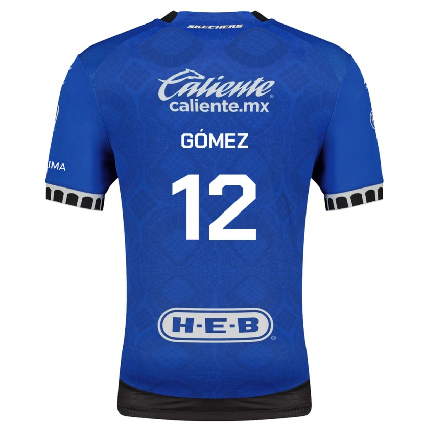 Danxen Uomo Maglia Jaime Gómez #12 Blu Reale Bianco Nero Kit Gara Away 2026/27 Maglietta