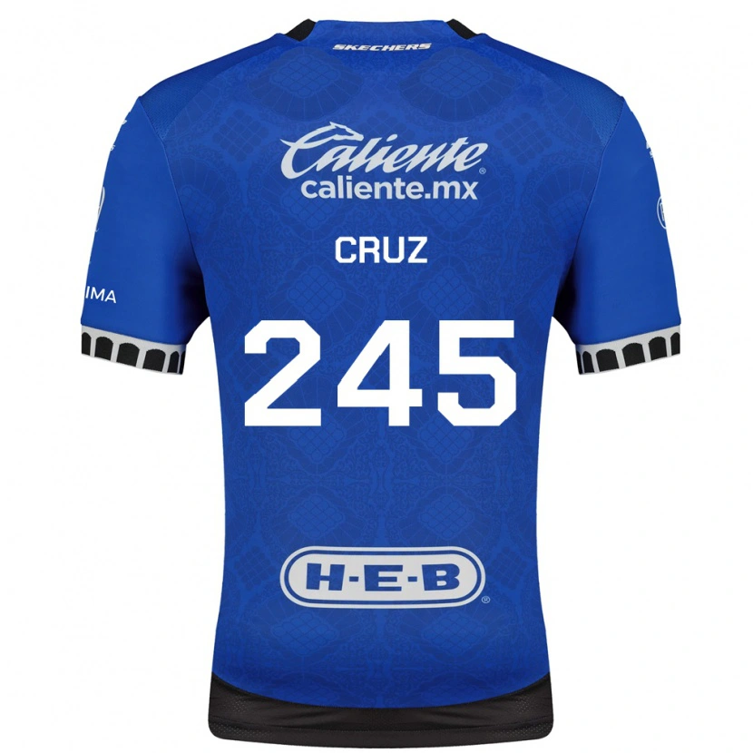 Danxen Uomo Maglia Leonardo Cruz #245 Blu Reale Bianco Nero Kit Gara Away 2026/27 Maglietta