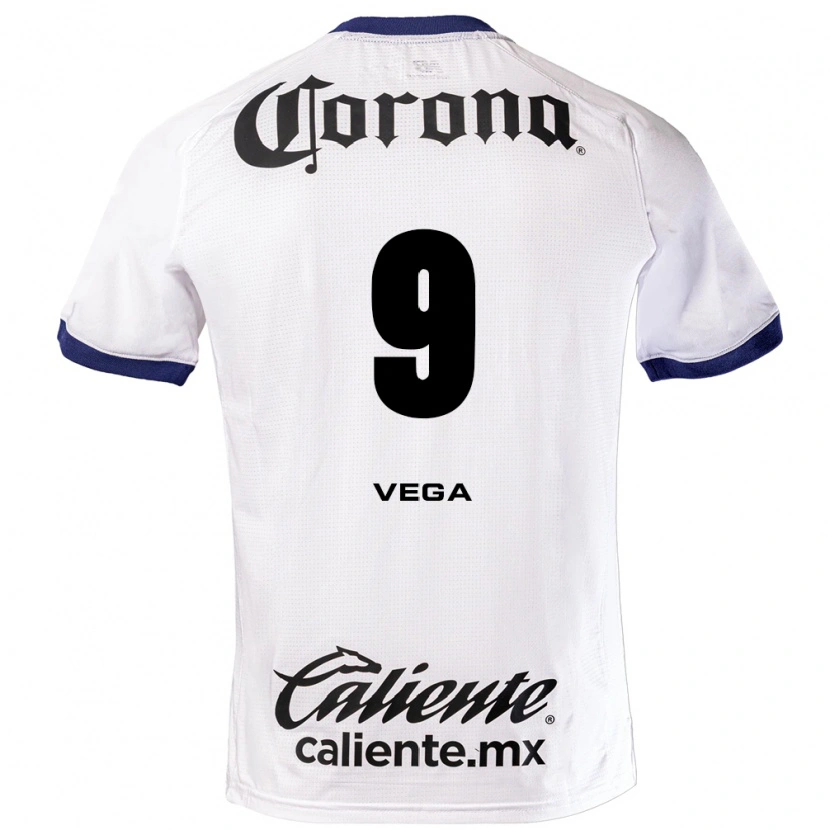 Danxen Uomo Maglia Alexis Vega #9 Bianco Blu Nero Kit Gara Away 2026/27 Maglietta