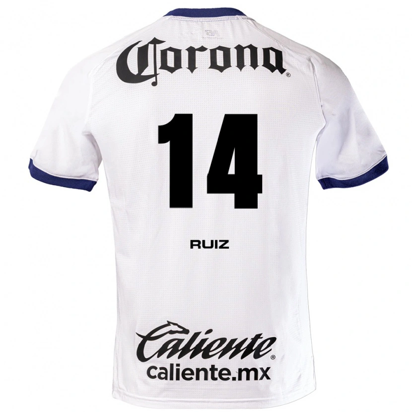Danxen Uomo Maglia Marcel Ruiz #14 Bianco Blu Nero Kit Gara Away 2026/27 Maglietta