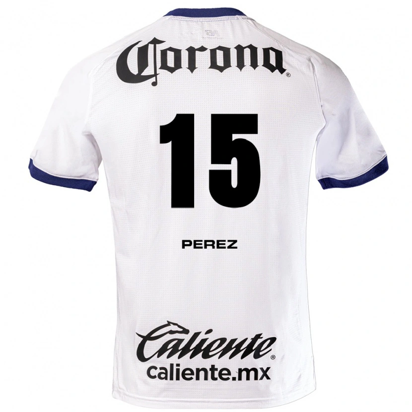 Danxen Uomo Maglia Pável Pérez #15 Bianco Blu Nero Kit Gara Away 2026/27 Maglietta