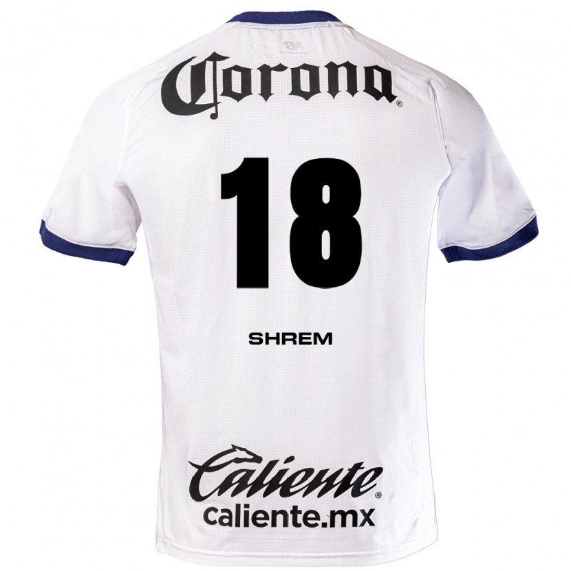 Danxen Uomo Maglia David Shrem #18 Bianco Blu Nero Kit Gara Away 2026/27 Maglietta