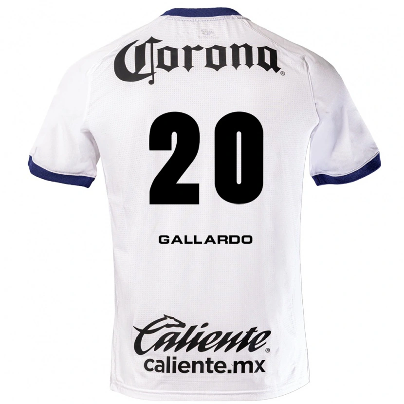 Danxen Uomo Maglia Jesús Gallardo #20 Bianco Blu Nero Kit Gara Away 2026/27 Maglietta
