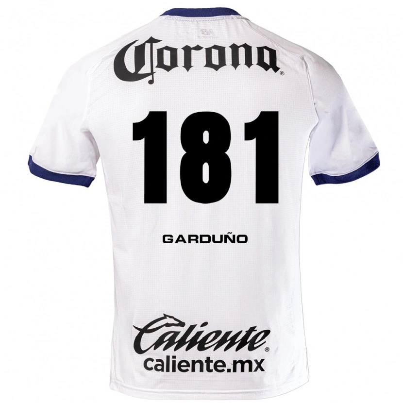 Danxen Uomo Maglia Carlos Garduño #181 Bianco Blu Nero Kit Gara Away 2026/27 Maglietta