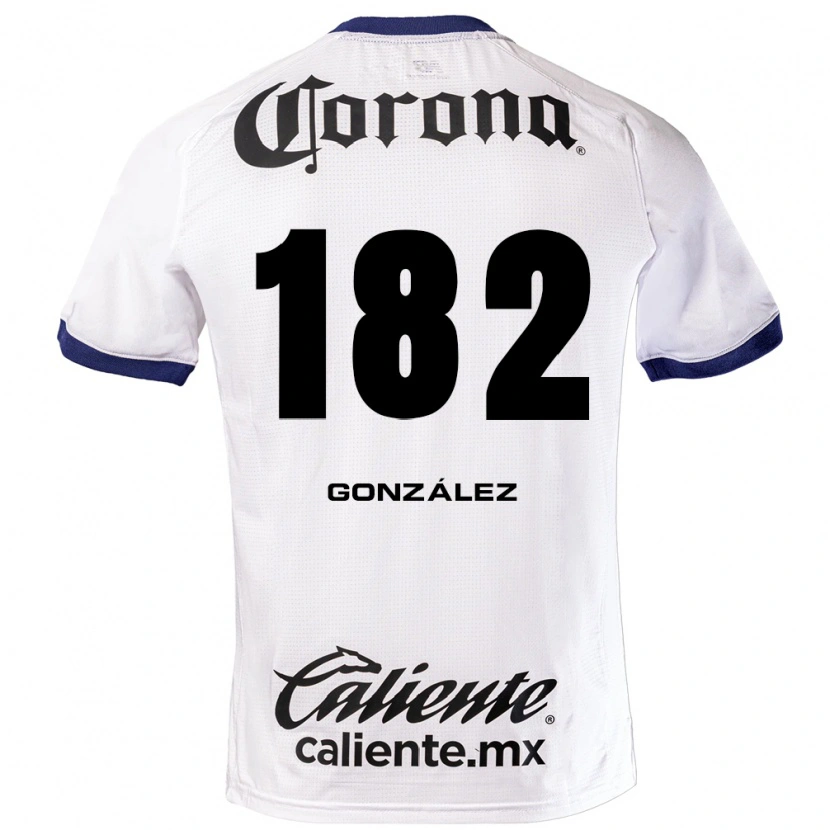 Danxen Uomo Maglia Enrique González #182 Bianco Blu Nero Kit Gara Away 2026/27 Maglietta