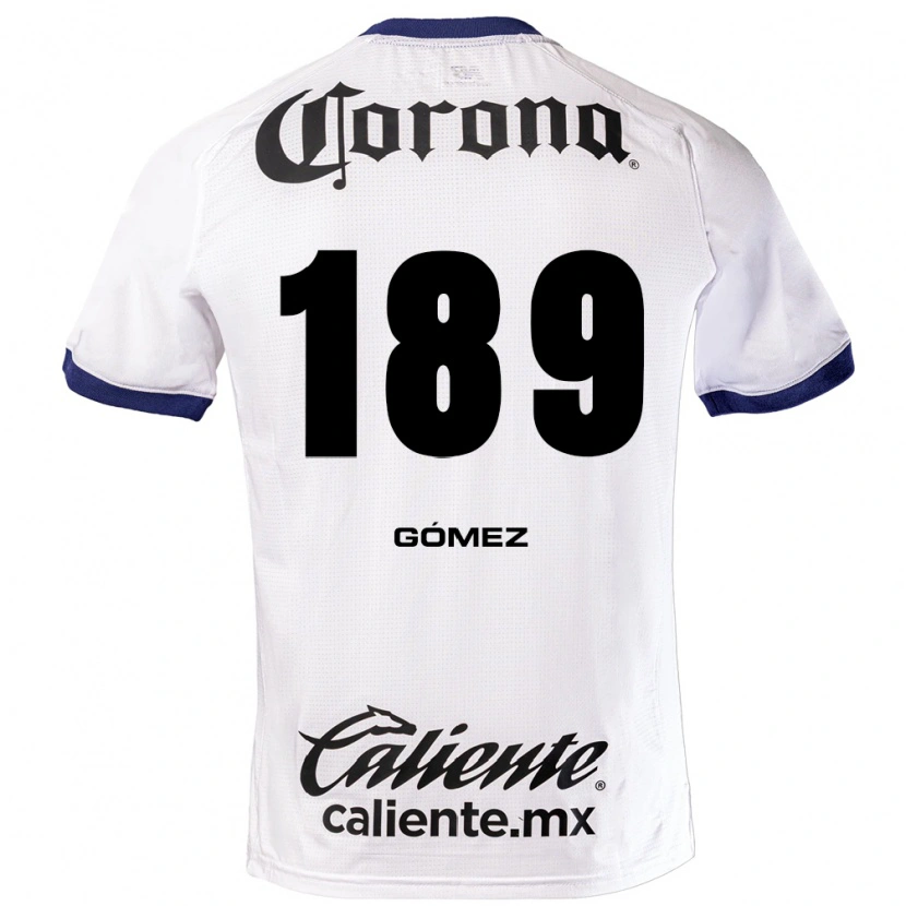 Danxen Uomo Maglia Enrique Gómez #189 Bianco Blu Nero Kit Gara Away 2026/27 Maglietta