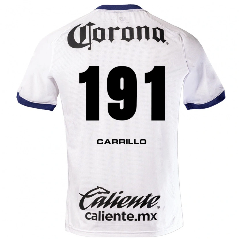 Danxen Uomo Maglia Carlos Carrillo #191 Bianco Blu Nero Kit Gara Away 2026/27 Maglietta