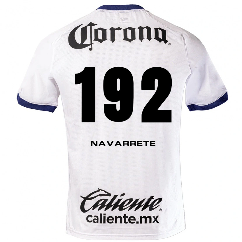 Danxen Uomo Maglia Luis Navarrete #192 Bianco Blu Nero Kit Gara Away 2026/27 Maglietta