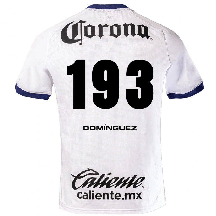Danxen Uomo Maglia Iker Domínguez #193 Bianco Blu Nero Kit Gara Away 2026/27 Maglietta