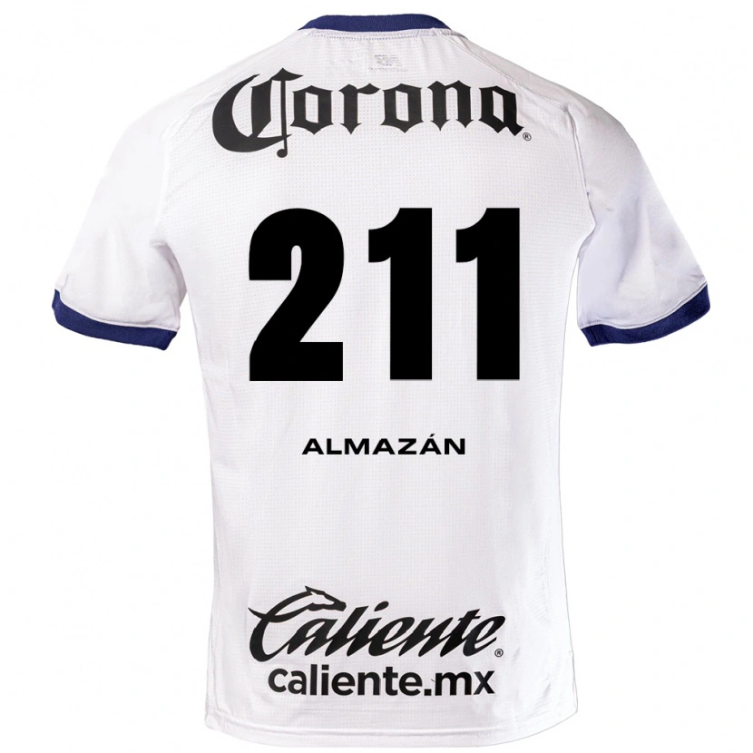 Danxen Uomo Maglia Fernando Almazán #211 Bianco Blu Nero Kit Gara Away 2026/27 Maglietta