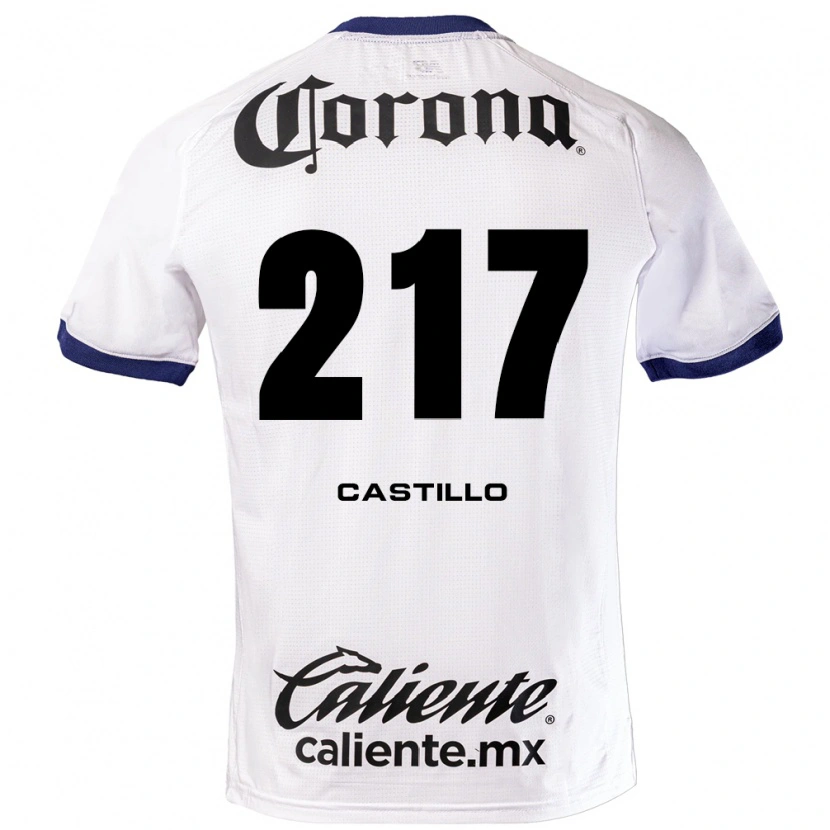 Danxen Uomo Maglia Klever Castillo #217 Bianco Blu Nero Kit Gara Away 2026/27 Maglietta