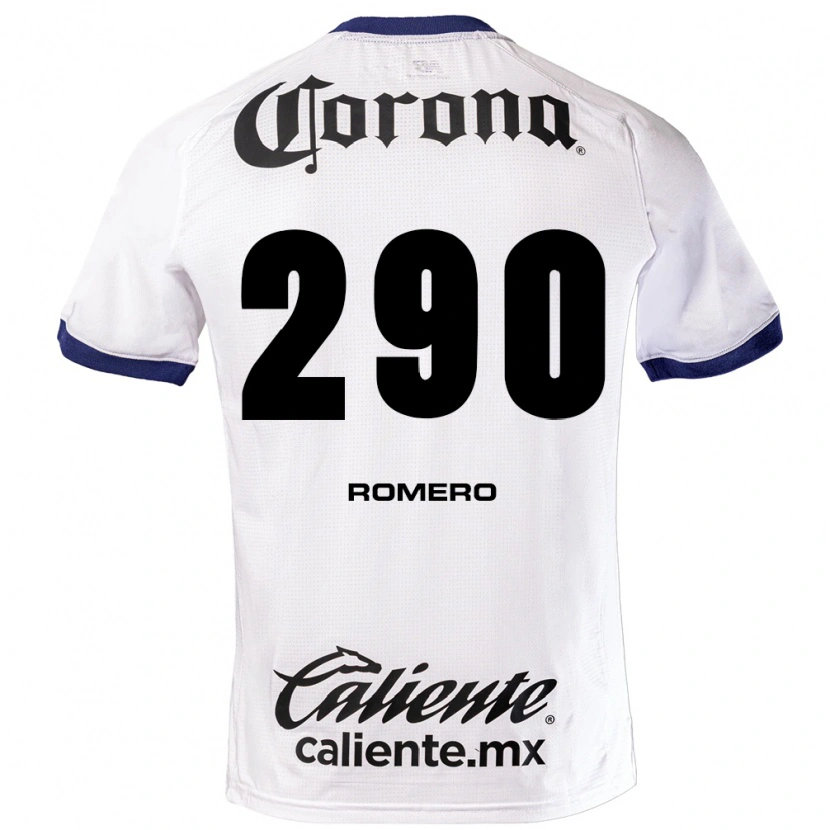 Danxen Uomo Maglia Marvin Romero #290 Bianco Blu Nero Kit Gara Away 2026/27 Maglietta