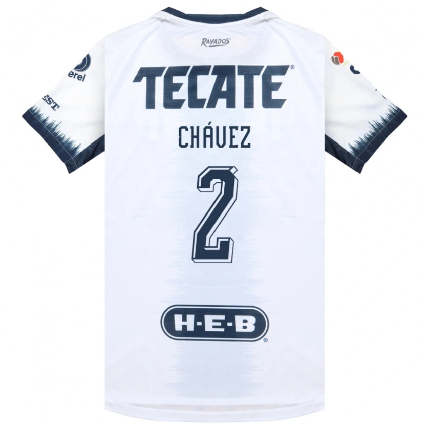 Danxen Uomo Maglia Ricardo Chávez #2 Bianco Bluinchiostro Rosso Kit Gara Away 2026/27 Maglietta
