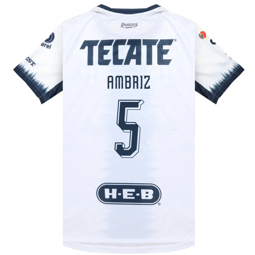 Danxen Uomo Maglia Fidel Ambríz #5 Bianco Bluinchiostro Rosso Kit Gara Away 2026/27 Maglietta