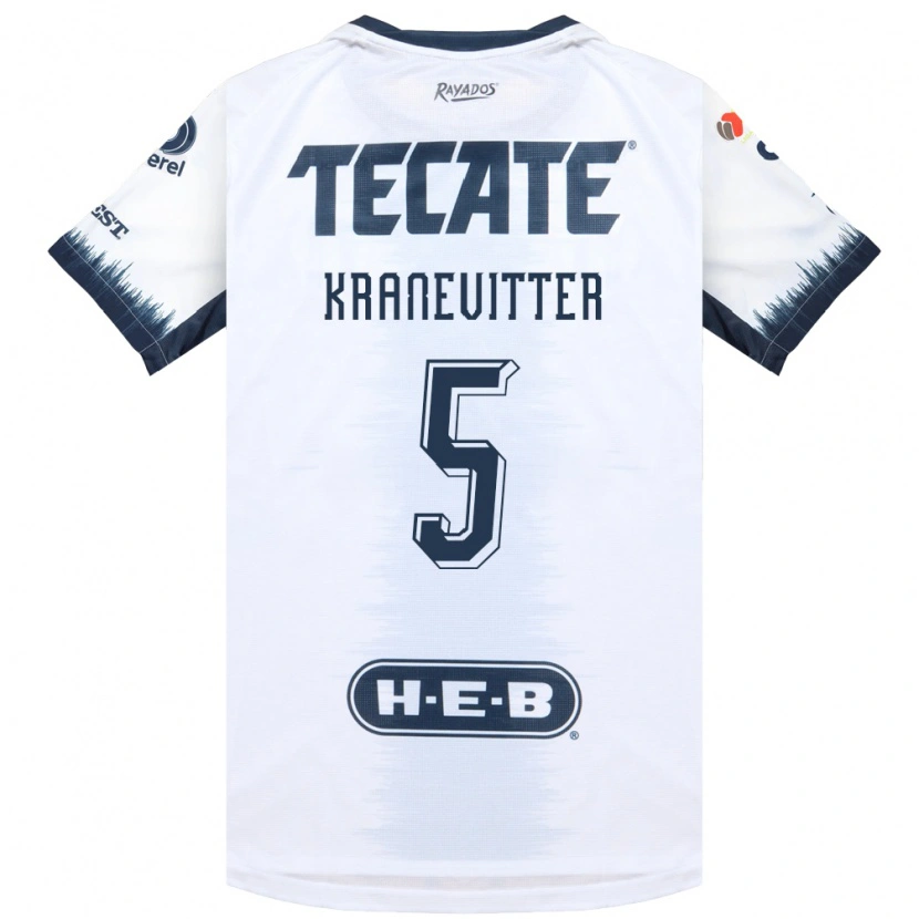 Danxen Uomo Maglia Matias Kranevitter #5 Bianco Bluinchiostro Rosso Kit Gara Away 2026/27 Maglietta