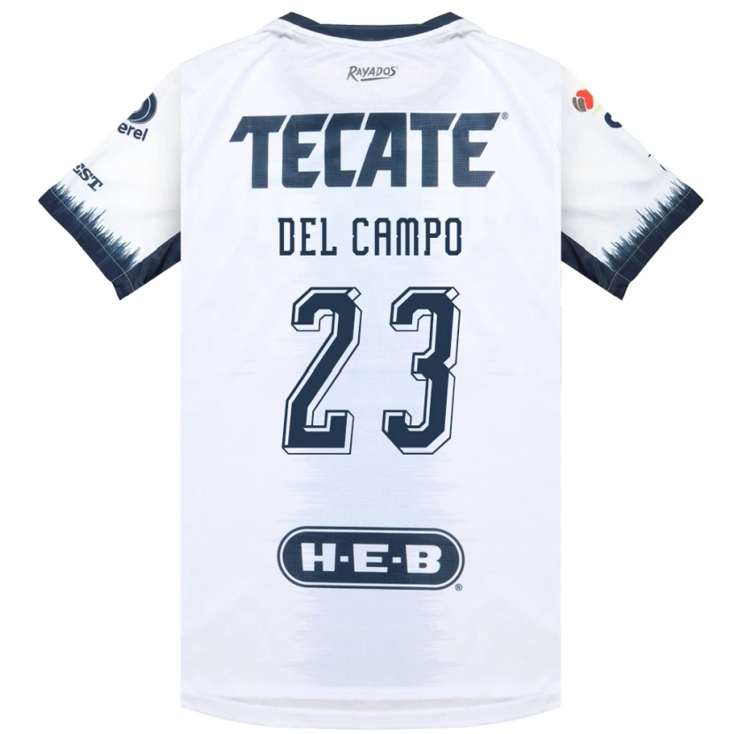 Danxen Uomo Maglia Valeria Del Campo #23 Bianco Bluinchiostro Rosso Kit Gara Away 2026/27 Maglietta