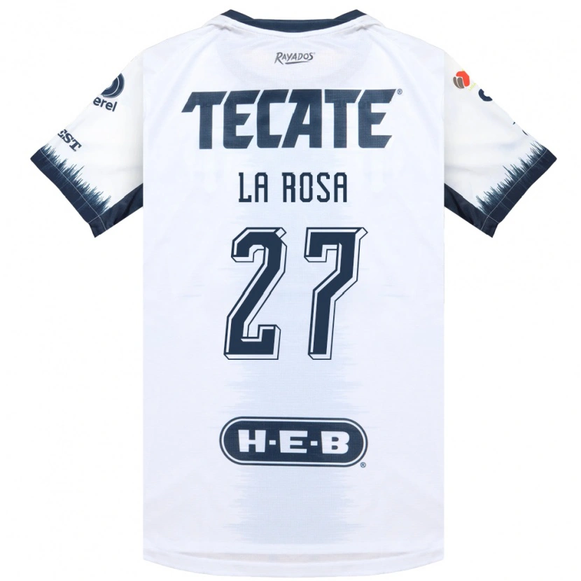 Danxen Uomo Maglia Roberto De La Rosa #27 Bianco Bluinchiostro Rosso Kit Gara Away 2026/27 Maglietta