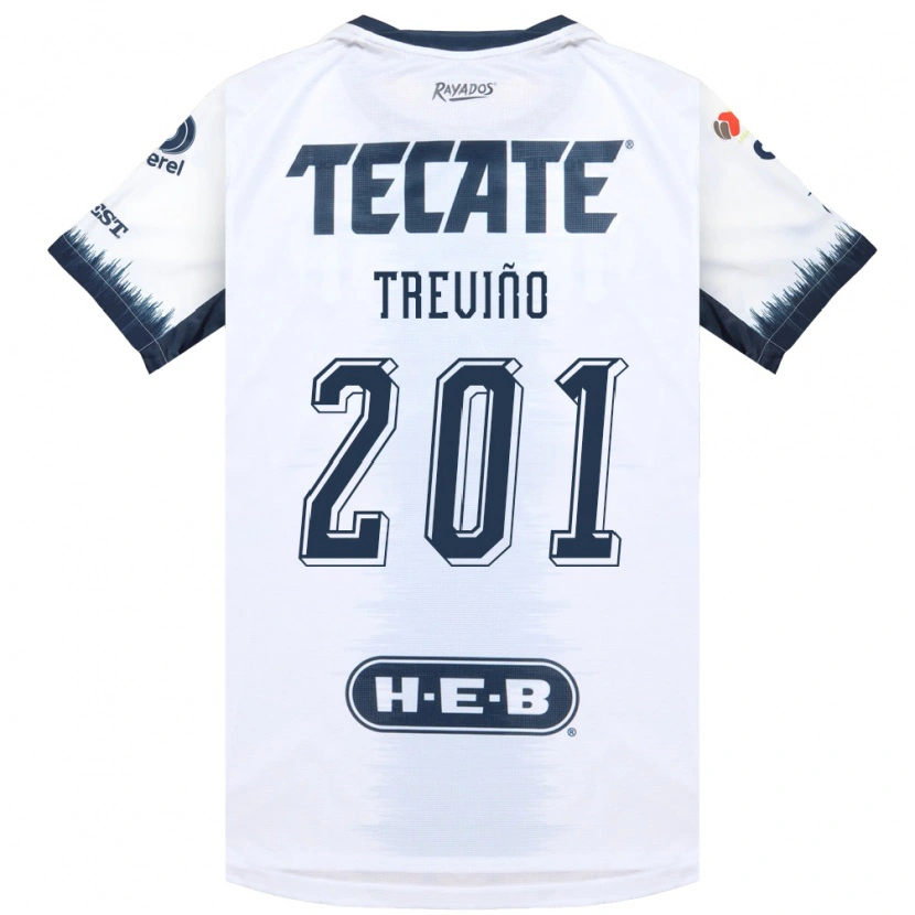 Danxen Uomo Maglia José Treviño #201 Bianco Bluinchiostro Rosso Kit Gara Away 2026/27 Maglietta