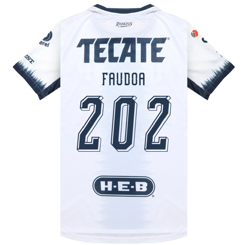 Danxen Uomo Maglia Juan Faudoa #202 Bianco Bluinchiostro Rosso Kit Gara Away 2026/27 Maglietta