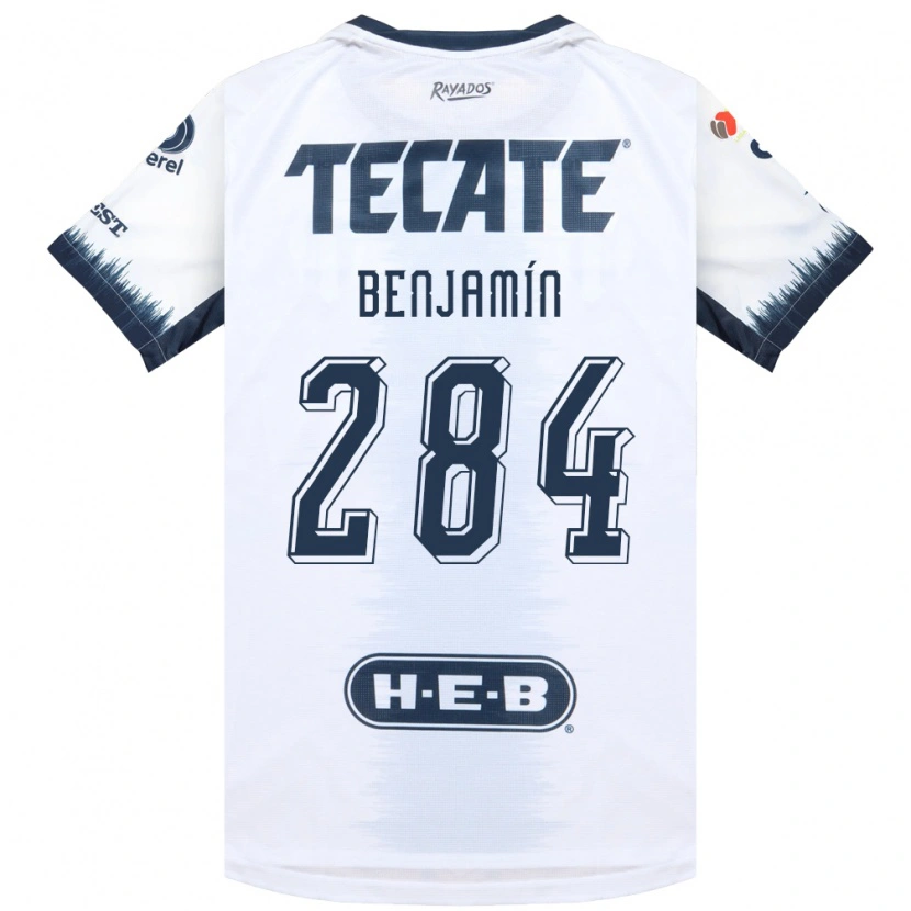 Danxen Uomo Maglia Benjamín De La Herrán #284 Bianco Bluinchiostro Rosso Kit Gara Away 2026/27 Maglietta