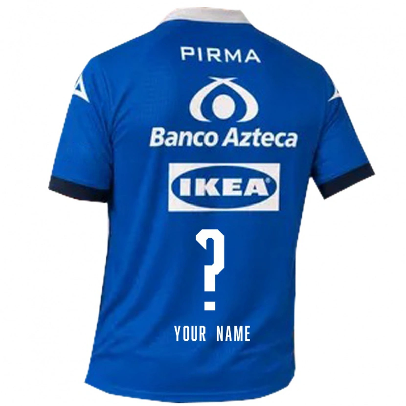Danxen Uomo Maglia Il Tuo Nome #0 Blu Bianco Kit Gara Away 2026/27 Maglietta