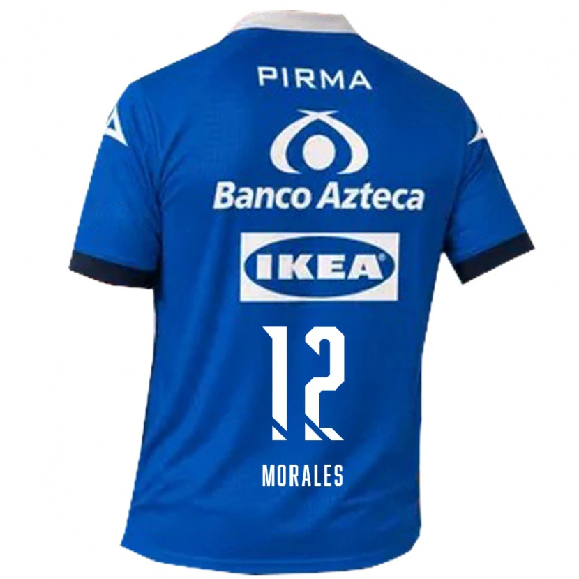 Danxen Uomo Maglia Karla Morales #12 Blu Bianco Kit Gara Away 2026/27 Maglietta