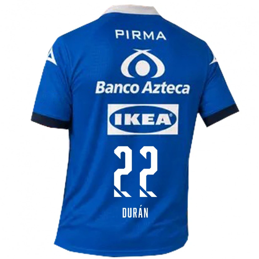 Danxen Uomo Maglia Rafael Durán #22 Blu Bianco Kit Gara Away 2026/27 Maglietta