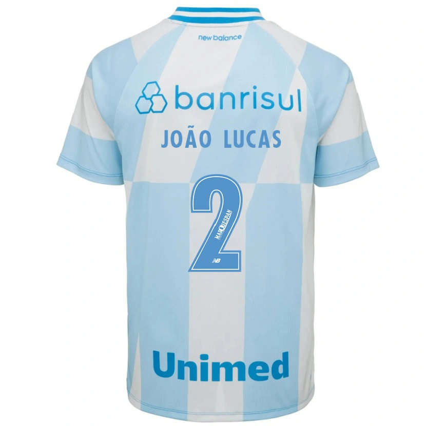 Danxen Uomo Maglia João Lucas #2 Azzurro Chiaro Bianco Kit Gara Away 2026/27 Maglietta