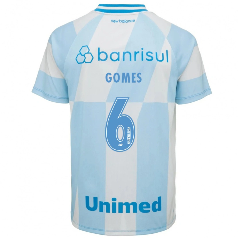 Danxen Uomo Maglia Leo Gomes #6 Azzurro Chiaro Bianco Kit Gara Away 2026/27 Maglietta