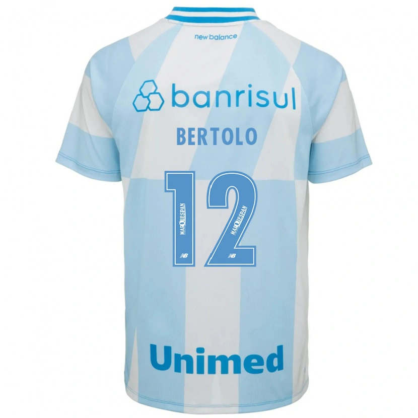 Danxen Uomo Maglia Mateus Bertolo #12 Azzurro Chiaro Bianco Kit Gara Away 2026/27 Maglietta