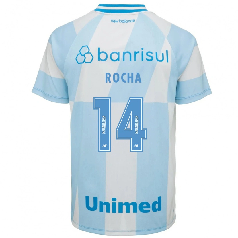 Danxen Uomo Maglia Marcos Rocha #14 Azzurro Chiaro Bianco Kit Gara Away 2026/27 Maglietta