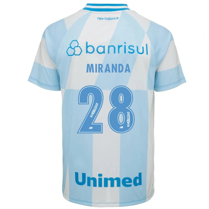 Danxen Uomo Maglia Paulo Miranda #28 Azzurro Chiaro Bianco Kit Gara Away 2026/27 Maglietta