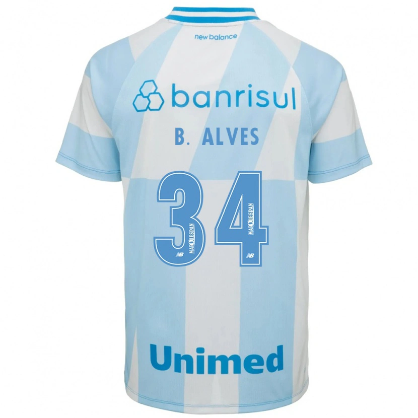 Danxen Uomo Maglia Bruno Alves #34 Azzurro Chiaro Bianco Kit Gara Away 2026/27 Maglietta
