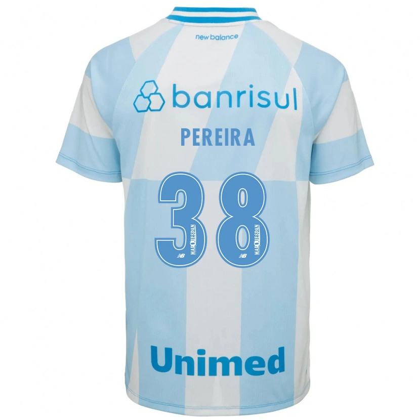 Danxen Uomo Maglia Leo Pereira #38 Azzurro Chiaro Bianco Kit Gara Away 2026/27 Maglietta