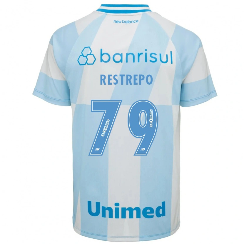 Danxen Uomo Maglia Kelly Restrepo #79 Azzurro Chiaro Bianco Kit Gara Away 2026/27 Maglietta