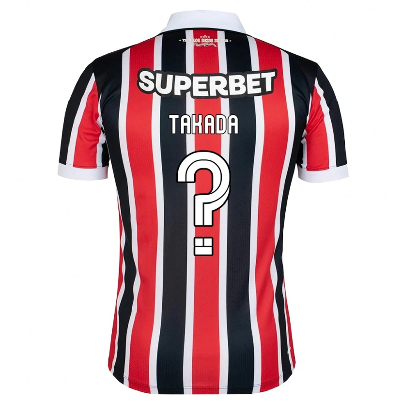 Danxen Uomo Maglia Caique Yotsuo Bernardo Takada #0 Rosso Bianco Nero Kit Gara Away 2026/27 Maglietta