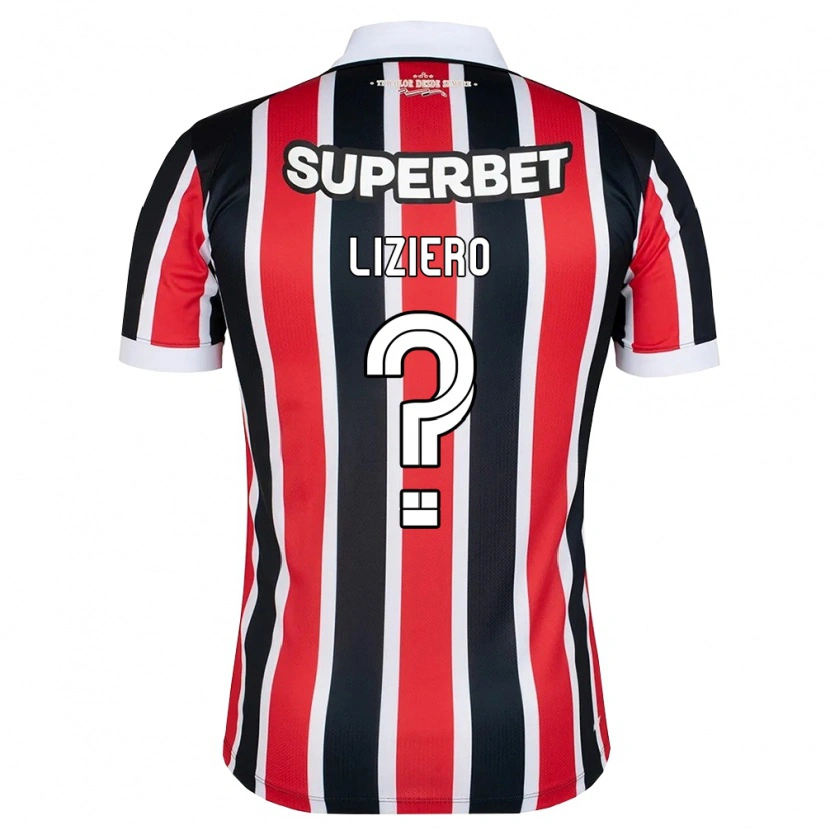 Danxen Uomo Maglia Liziero #0 Rosso Bianco Nero Kit Gara Away 2026/27 Maglietta