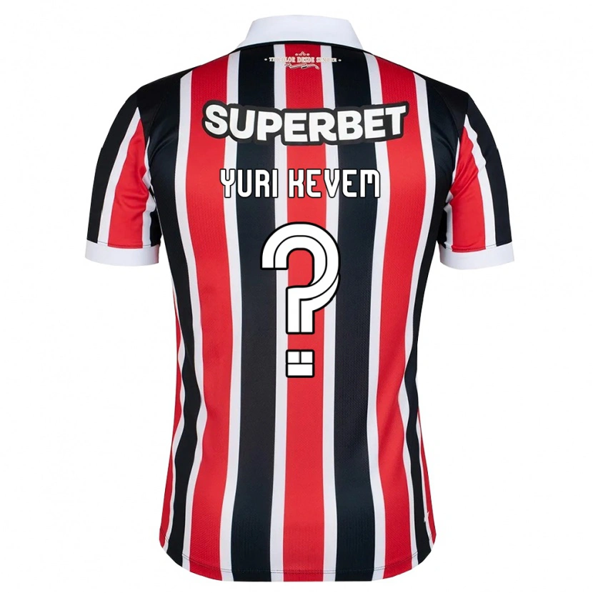 Danxen Uomo Maglia Yuri Kevem #0 Rosso Bianco Nero Kit Gara Away 2026/27 Maglietta