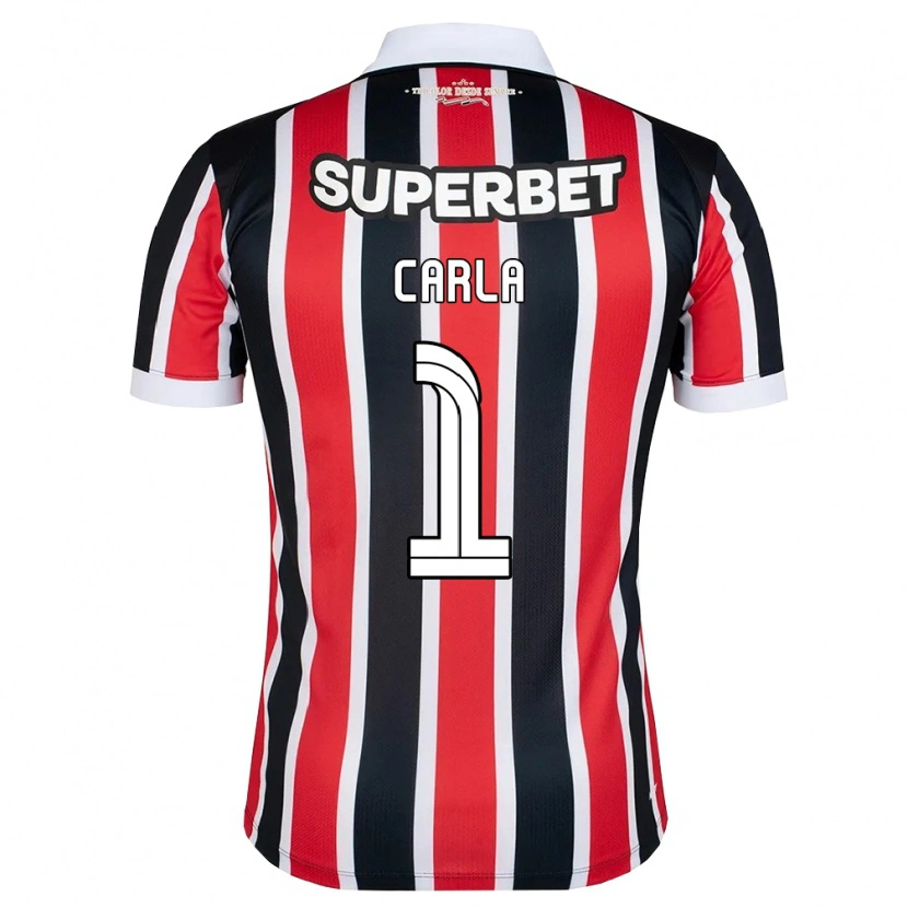 Danxen Uomo Maglia Carla #1 Rosso Bianco Nero Kit Gara Away 2026/27 Maglietta