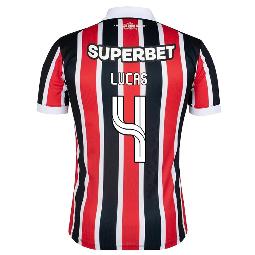Danxen Uomo Maglia Lysander Lucas #4 Rosso Bianco Nero Kit Gara Away 2026/27 Maglietta