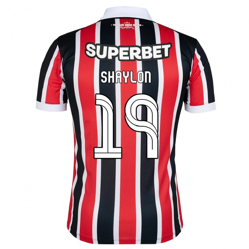 Danxen Uomo Maglia Shaylon #19 Rosso Bianco Nero Kit Gara Away 2026/27 Maglietta